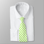 Cravate Classic visual lime checkerboard  (Attaché)