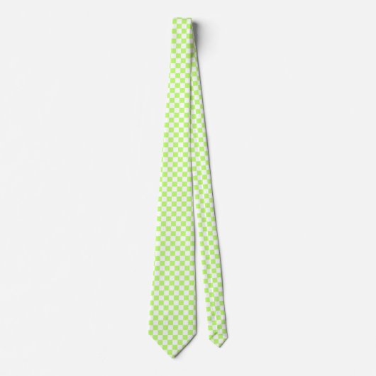 Cravate Classic visual lime checkerboard  (Devant)