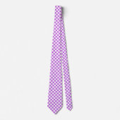 Cravate Classic visual magenta checkerboard  (Devant)