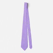 Cravate Classic visual purple checkerboard  (Devant)