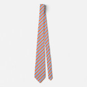 Cravate Classique Bleu Blanc Orange Hollandais Motif (Devant)