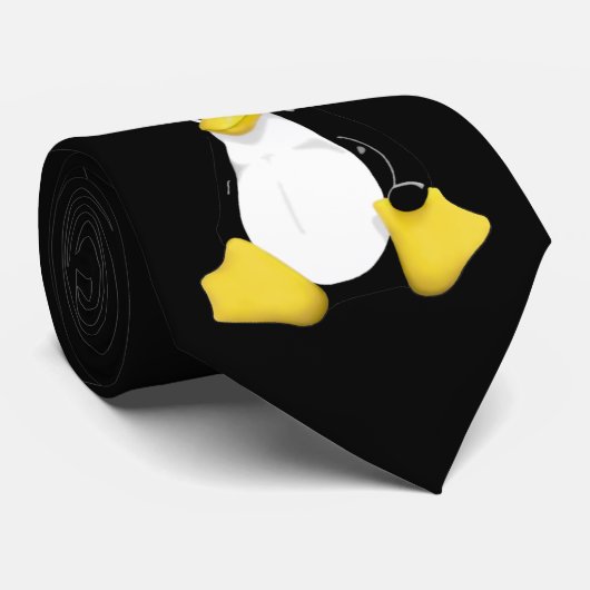 Cravate classique de Tux - noir (Roulé)