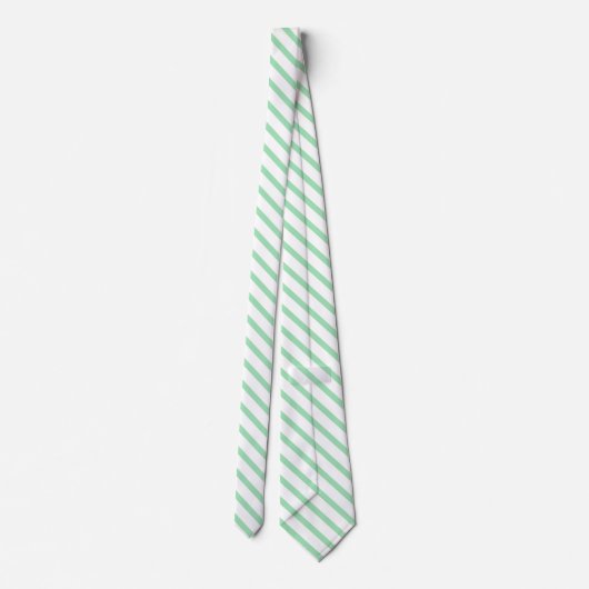 Cravate Classique Elégant Mint Pastel Stripes Couleur Soli (Dos)