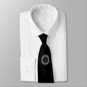 Cravate Classique golf noir et blanc Hole in One