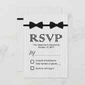 Cravate classique Mariage double mâle gris RSVP (Devant / Derrière)