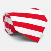 Cravate Classique moderne Festive Rouge et blanc rayé (Roulé)