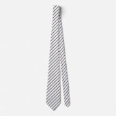 Cravate Classique Moderne Noir & Blanc Diagonal (Devant)
