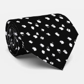 Cravate Classique noir et blanc (Roulé)