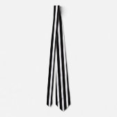 Cravate classique noir et blanc rayé élégant (Dos)