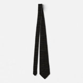 Cravate Classique Rayure Fine Noir & Or (Dos)