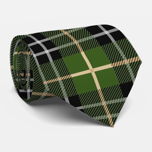 Cravate Classy Green Plaid St. Patrick's Day (Roulé)
