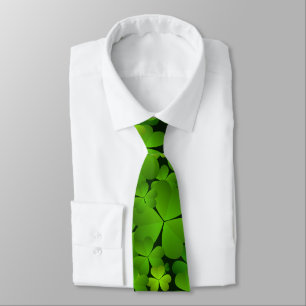 Cravate Classy Monogrammed Irlandais Shamrock double face 