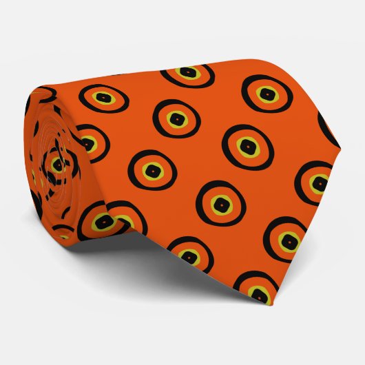 Cravate Classy Orange and Black (Roulé)