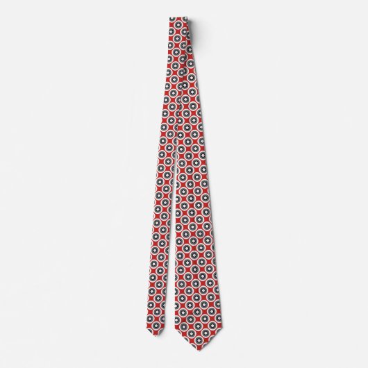 Cravate Classy Red Black White Dot Pattern (Dos)