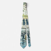Cravate Claude Monet. Baigneurs à La Grenouillère (Devant)