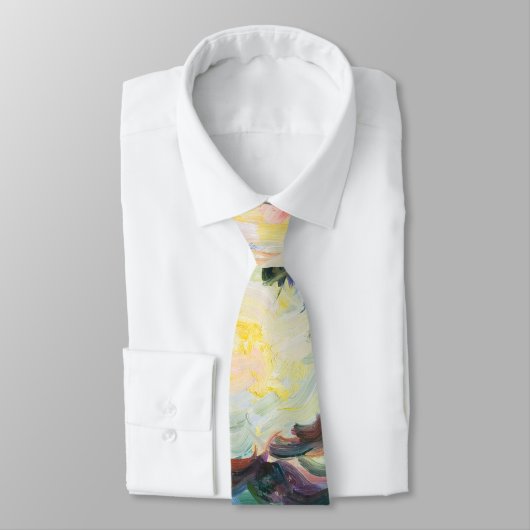 Cravate Claude Monet Impressionniste L'Eau Lillies Nymphea (Attaché)