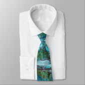 Cravate Claude Monet Nymphéas Nymphéas Nymphéas Etang Fleu (Attaché)