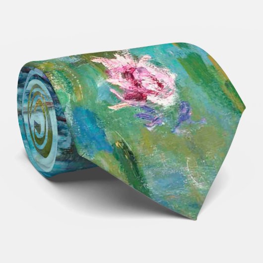 Cravate Claude Monet Nymphéas Nymphéas Nymphéas Etang Fleu (Roulé)
