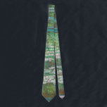 Cravate Claude Monet pont de football japonais. Impression<br><div class="desc">Claude Monet cravate "Footbridge japonais".</div>