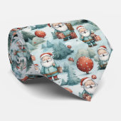 Cravate Clause du Père Noël lunaire (Roulé)
