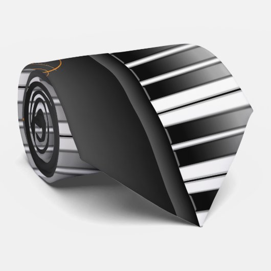 Cravate Clavier de piano (Roulé)