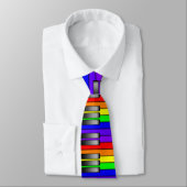 Cravate Clavier de piano d'arc-en-ciel (Attaché)