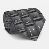 Cravate clavier noir geek (Roulé)