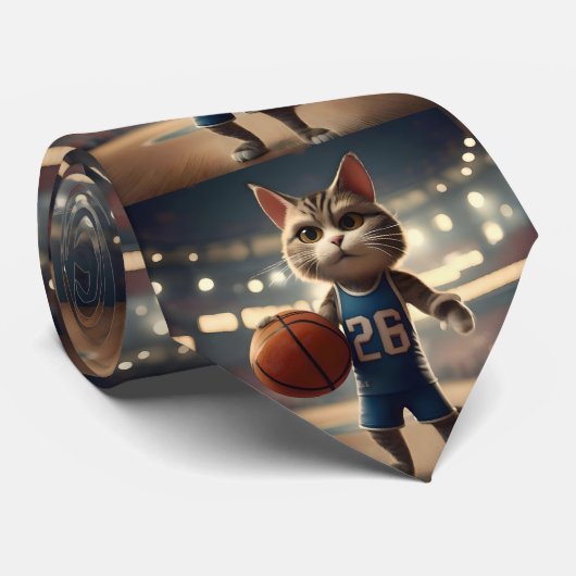 Cravate Claw-some Hoops : Cat sans peur (Roulé)