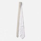 Cravate Clay Beige Géométrique Déco Cube Motif (Dos)