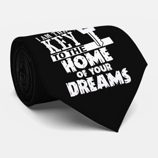 Cravate Clé de conception d'agent immobilier à la maison (Roulé)