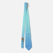 Cravate Clé de Musique Note Bleue Monogrammée Tendance (Dos)
