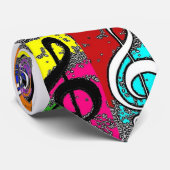 Cravate Clef triple abstraite (Roulé)