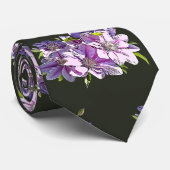 Cravate Clematis rose (Roulé)