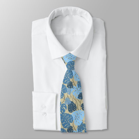 Cravate Cliff Hanger Hawaiian Monstera Leaf Impression rec (Attaché)