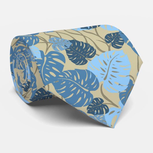 Cravate Cliff Hanger Hawaiian Monstera Leaf Impression rec (Roulé)