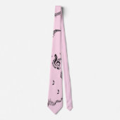 Cravate Climacic G Clef rose (Devant)