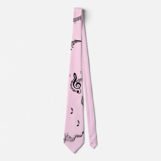 Cravate Climacic G Clef rose (Devant)