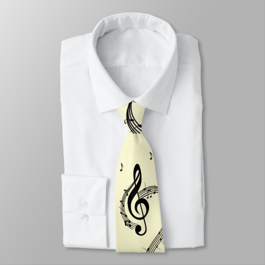 Cravate Climactic G Clef Yellpw (Attaché)