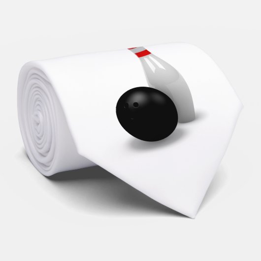 Cravate Clin de bowling 3D et bille (Roulé)