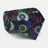 Cravate Clocage Visages en Steampunk, cogs, violets (Roulé)