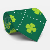 Cravate Clocher vert à quatre feuilles (Roulé)