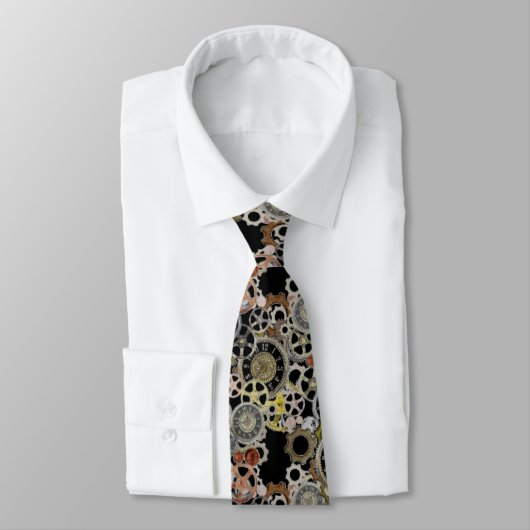 Cravate Clockwork Steampunk motif (Attaché)
