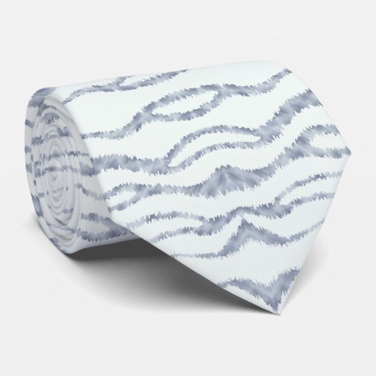Cravate Cloudy Grey Zebra Eraser Scratch Art (Roulé)