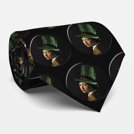 Cravate Clover Earring St. Patrick's Day (Roulé)