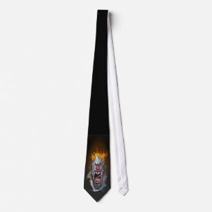 Cravate clown brûlant