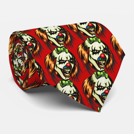 Cravate Clown mauvais aliéné (Roulé)
