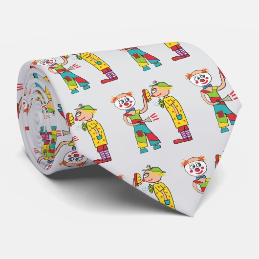 Cravate Clowns de Cirque (Roulé)