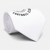 Cravate Club de football Nom Logo Initiales cachées Toute (Roulé)