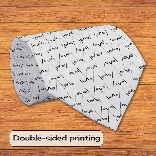 Cravate Club de golf motif gris intelligent