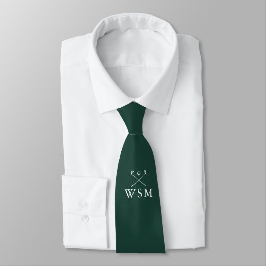 Cravate Clubs de golf Monogram Emerald Green Golf (Attaché)